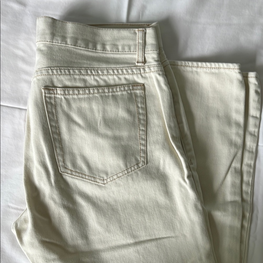 J Crew The Driggs Cream Denim Jeans 32x32